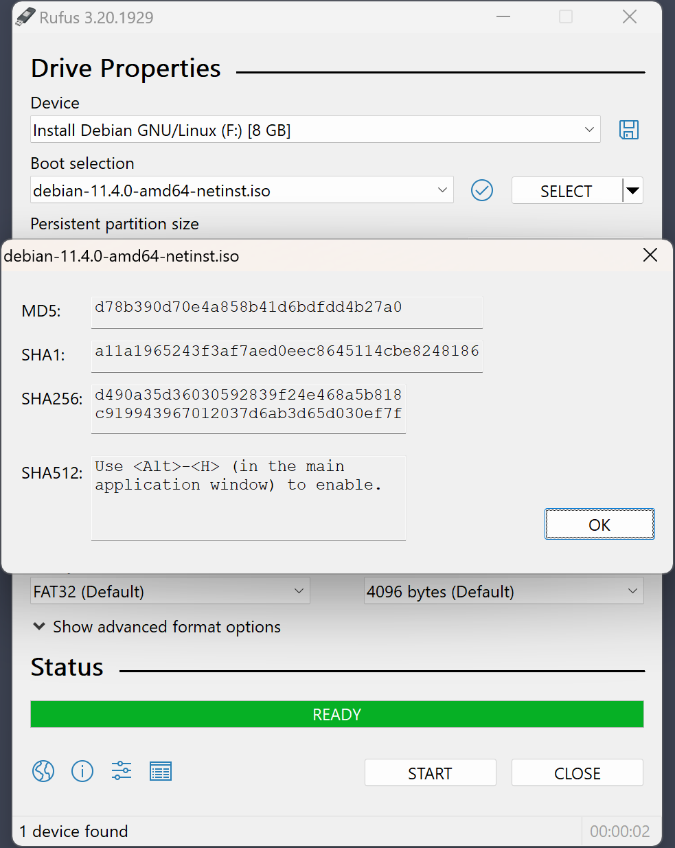 Rufus boot selection showing MBR vs GPT partition scheme for bootable USB